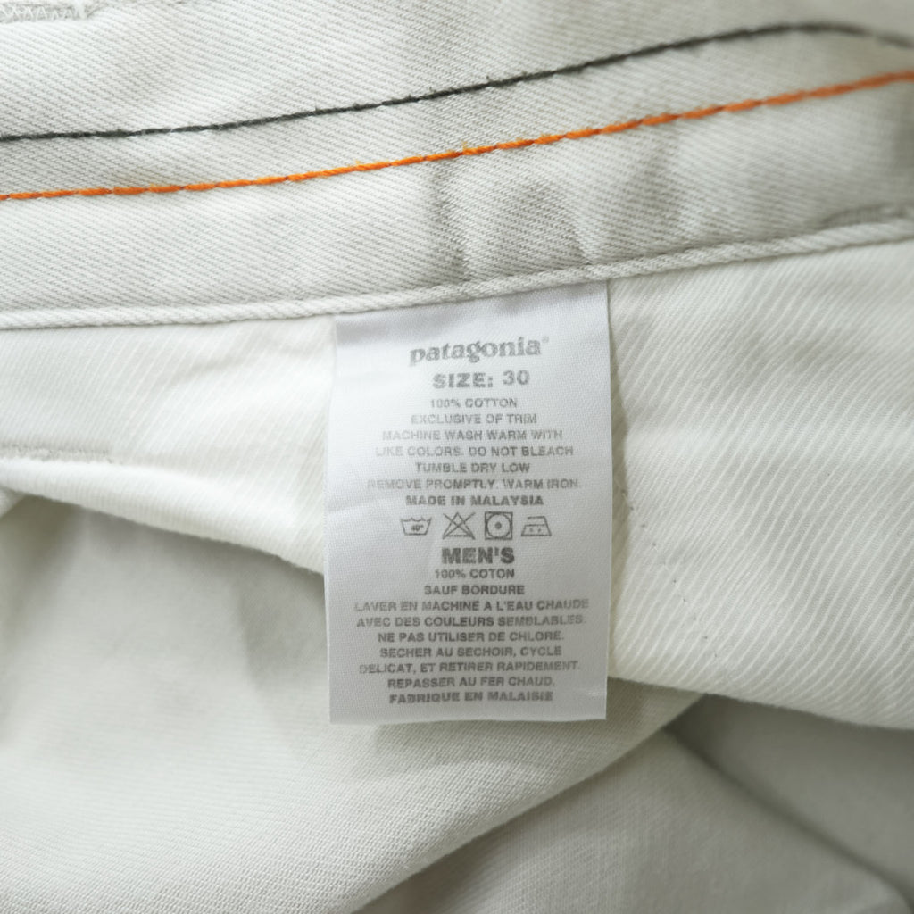 Patagonia Organic Cotton Pleated Chino Shorts Beige Ivory Made in Malaysia PO 5024 Men’s 30