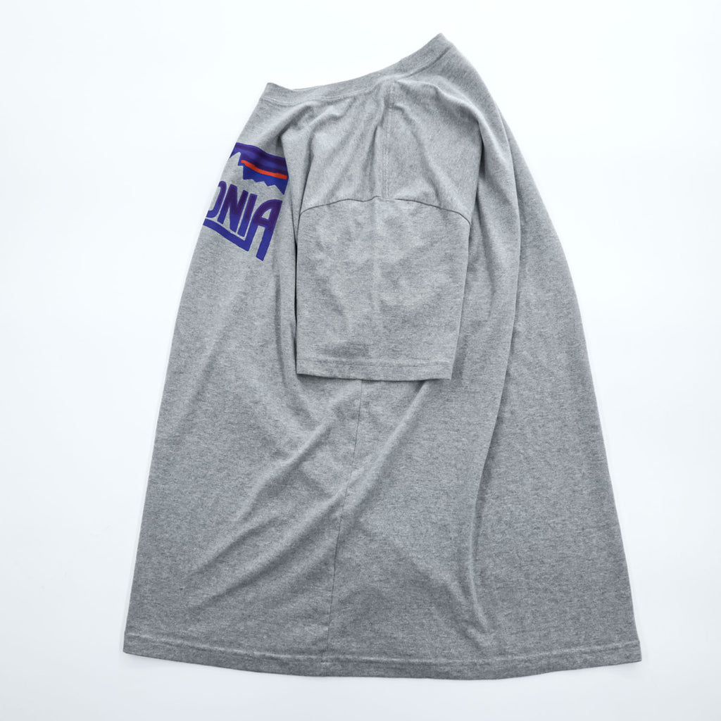 Patagonia Tシャツ L グレー プリント Fitz Roy Frostbite COTTON / POLY RESPONSIBILI TEE REGULAR FIT 39115