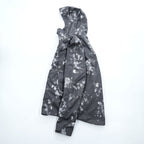THE NORTH FACE マウンテンパーカー DRYVENT 防水 シェル レインジャケット XS グレー 総柄 ドローコード 透湿 NF00CG0P