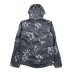 THE NORTH FACE マウンテンパーカー DRYVENT 防水 シェル レインジャケット XS グレー 総柄 ドローコード 透湿 NF00CG0P
