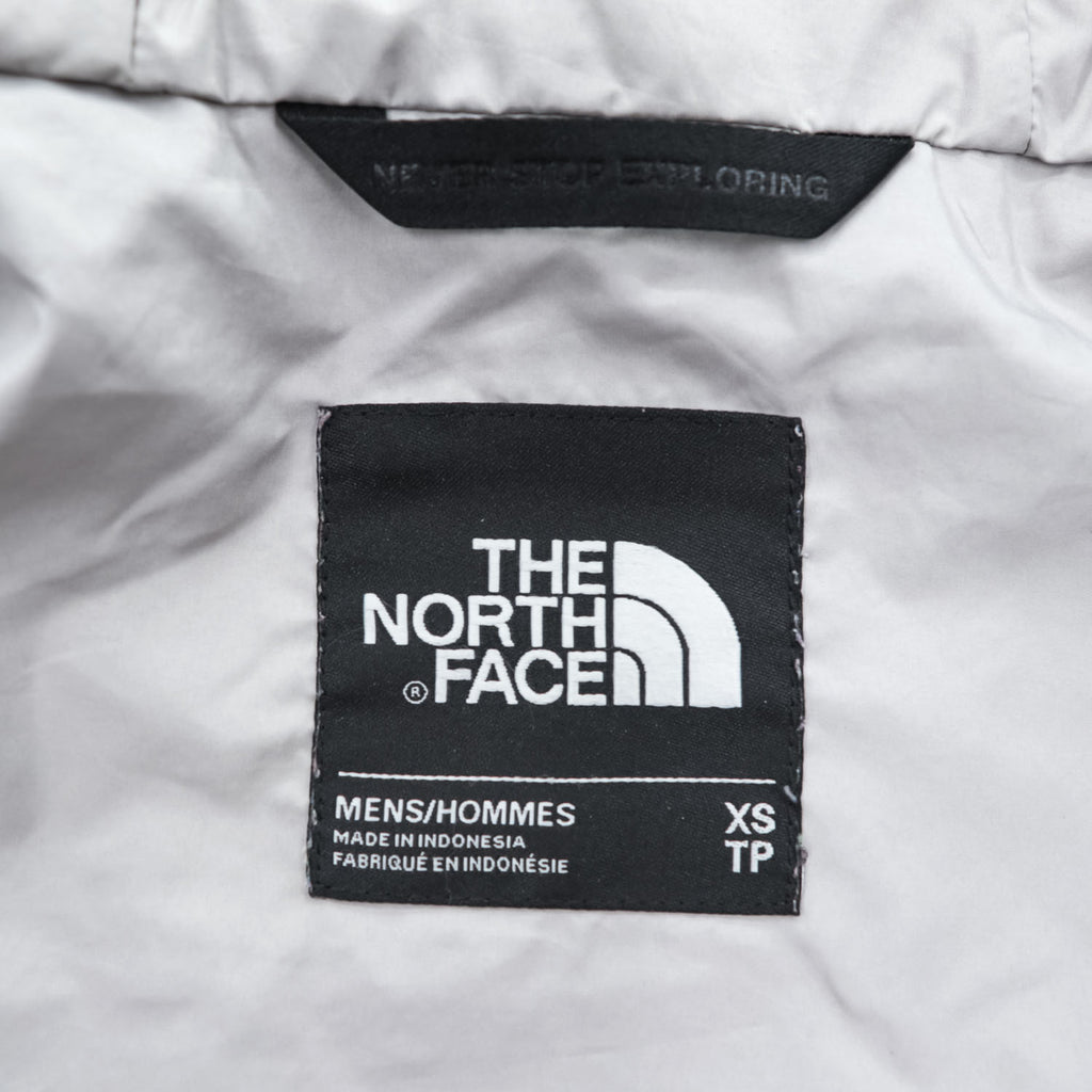 THE NORTH FACE マウンテンパーカー DRYVENT 防水 シェル レインジャケット XS グレー 総柄 ドローコード 透湿 NF00CG0P