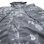THE NORTH FACE マウンテンパーカー DRYVENT 防水 シェル レインジャケット XS グレー 総柄 ドローコード 透湿 NF00CG0P