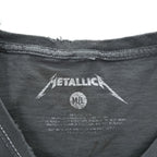 METALLICA メタリカ ロック バンド Tシャツ L グレー フェード Pushead パスヘッド Flaming Skull Flowers