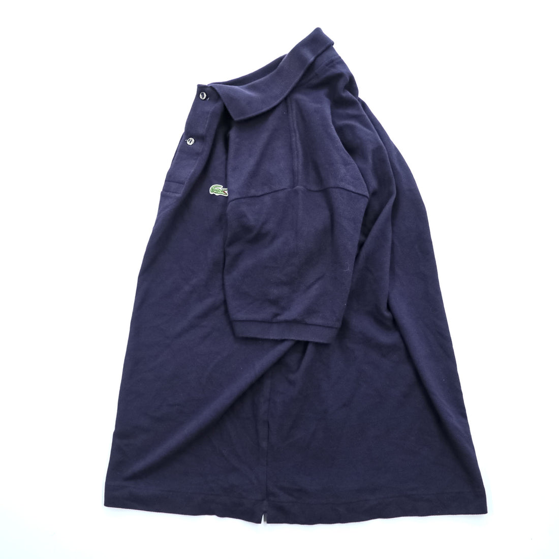 LACOSTE ポロシャツ M ネイビー ワンポイントロゴ CLASSIC FIT 鹿の子 FA10615