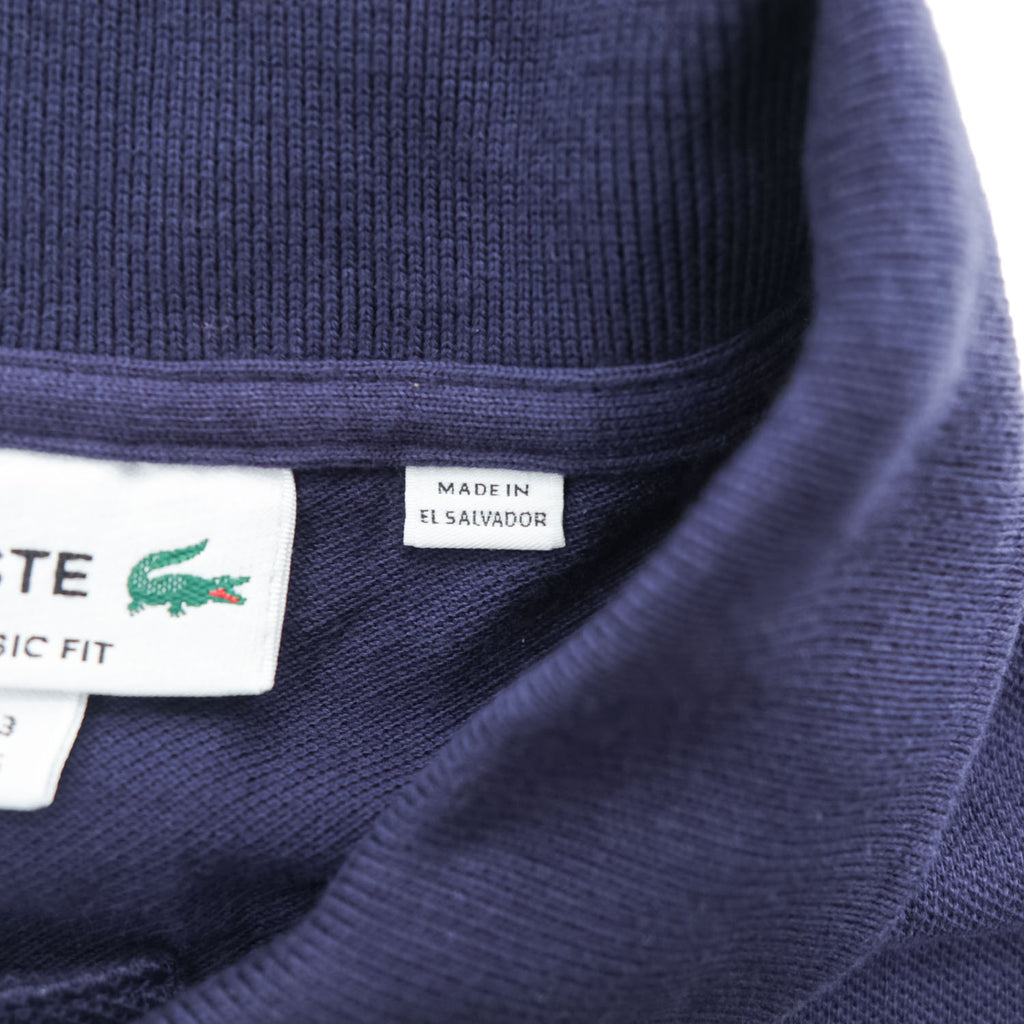 LACOSTE ポロシャツ M ネイビー ワンポイントロゴ CLASSIC FIT 鹿の子 FA10615