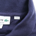 LACOSTE ポロシャツ M ネイビー ワンポイントロゴ CLASSIC FIT 鹿の子 FA10615