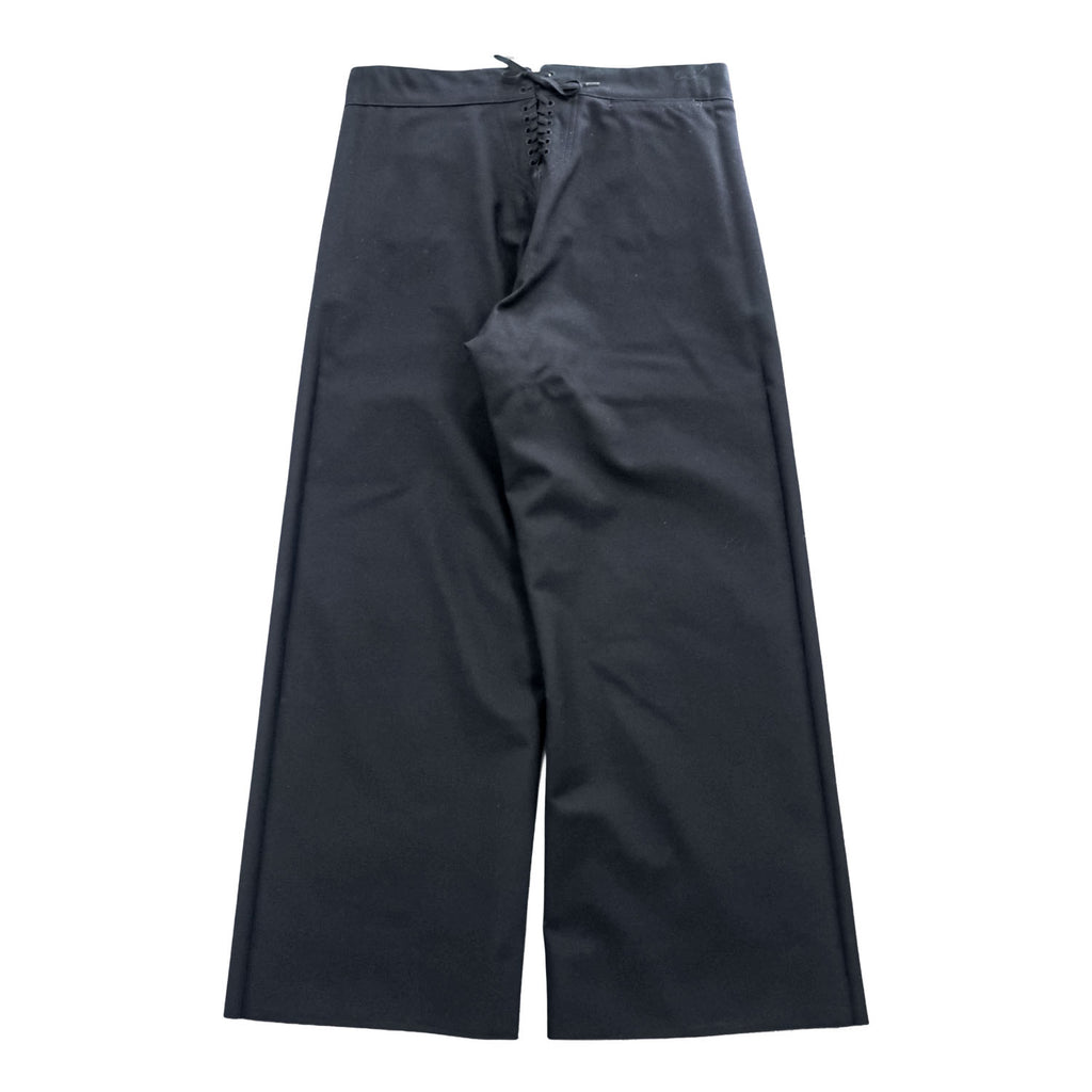 US NAVY 90年代 米軍 ヴィンテージ ミリタリー セーラーパンツ L ブラック ギャバジン ワイド 13ボタン OMEGA APPAREL 8405-01-076-6032