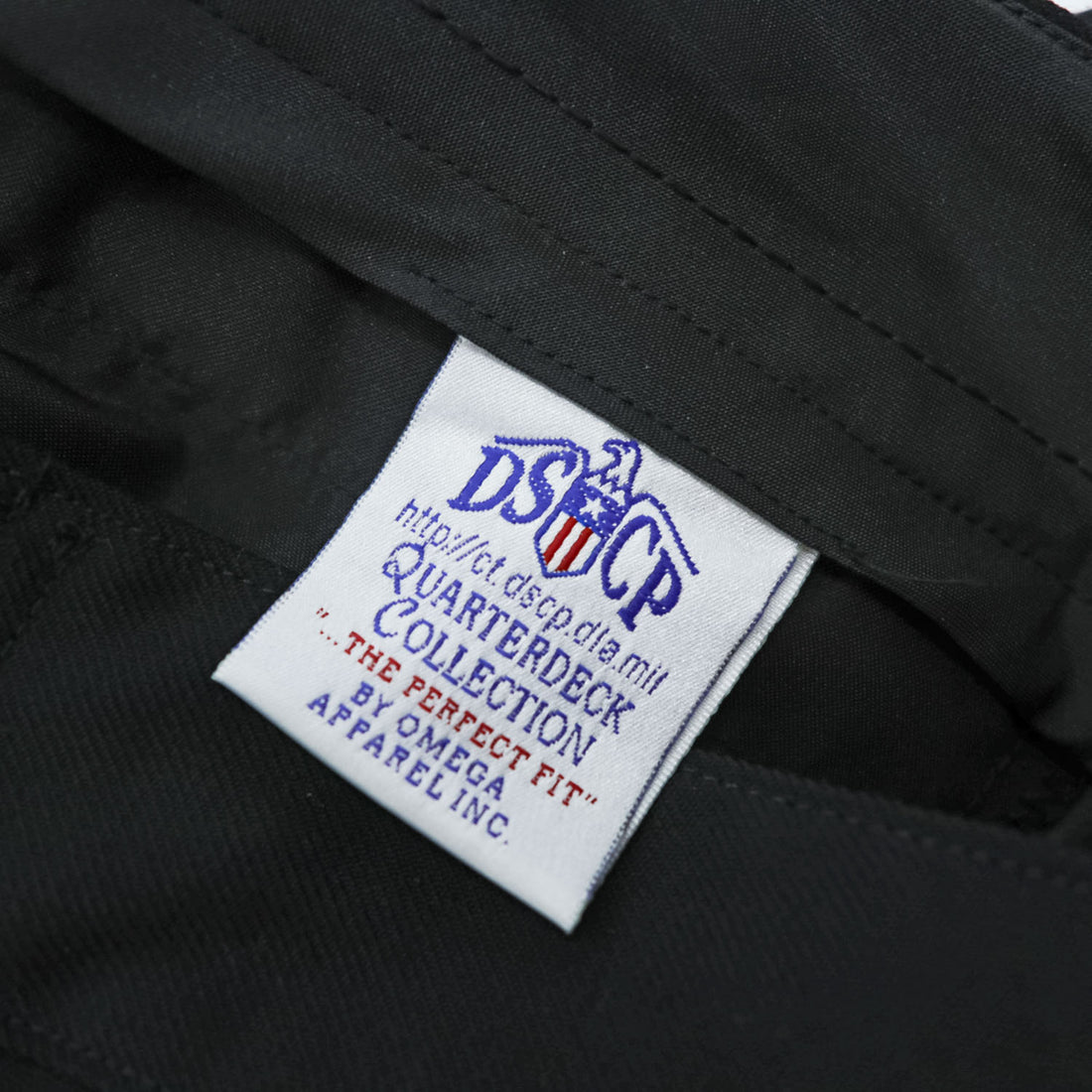US NAVY 90年代 米軍 ヴィンテージ ミリタリー セーラーパンツ L ブラック ギャバジン ワイド 13ボタン OMEGA APPAREL 8405-01-076-6032