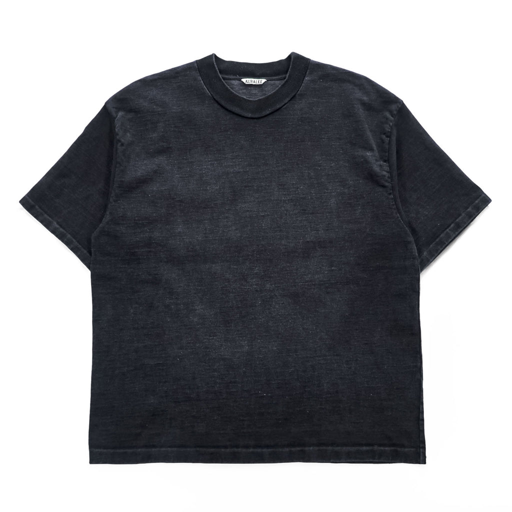 AURALEE 日本製 スタンドアップ Tシャツ L ブラック STAND UP TEE A20ST01SU