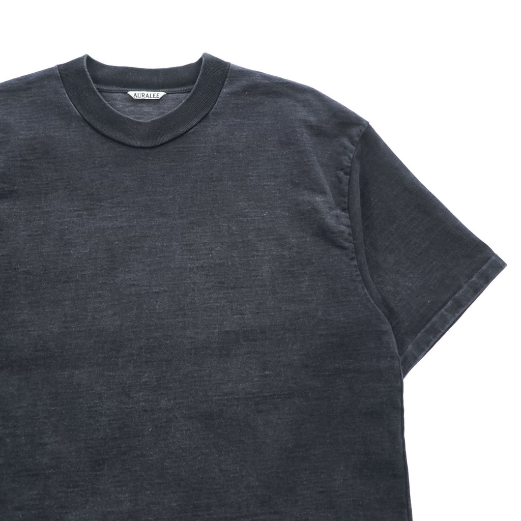 AURALEE 日本製 スタンドアップ Tシャツ L ブラック STAND UP TEE A20ST01SU