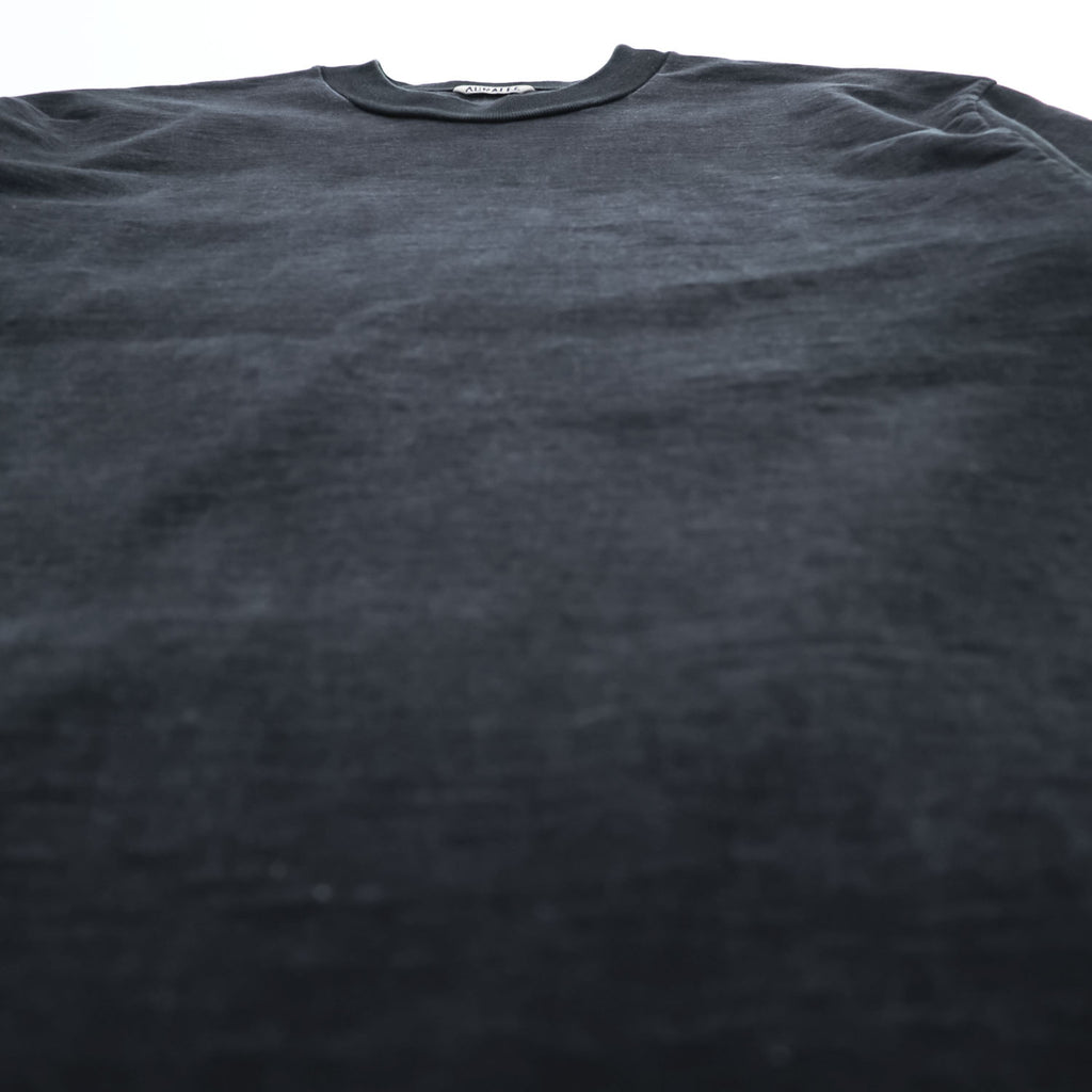 AURALEE 日本製 スタンドアップ Tシャツ L ブラック STAND UP TEE A20ST01SU