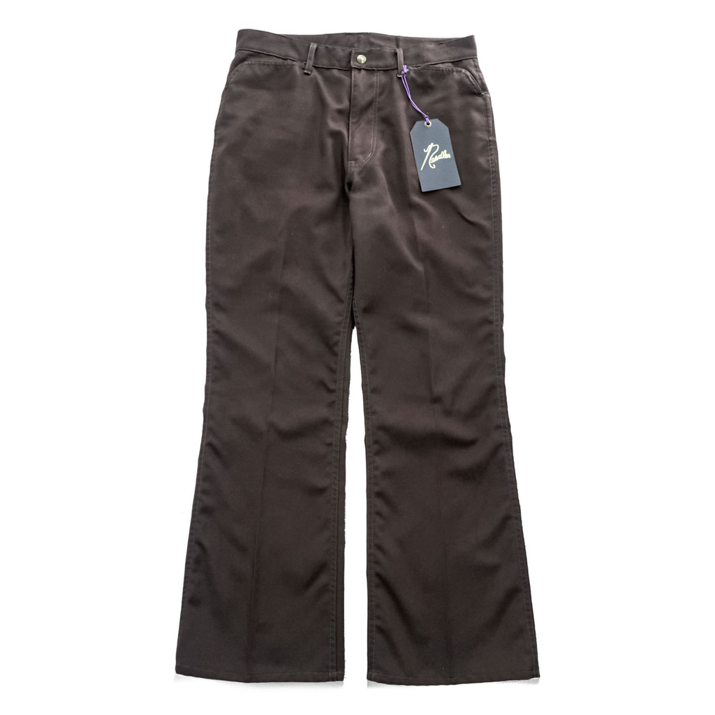 Needles 日本製 ブーツカット スラックス パンツ BOOT-CUT JEAN フレア S ブラウン POLY TWILL DI110 未使用品