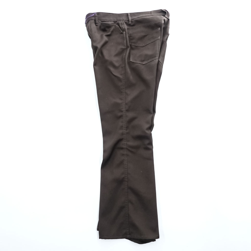 Needles 日本製 ブーツカット スラックス パンツ BOOT-CUT JEAN フレア S ブラウン POLY TWILL DI110 未使用品
