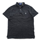 Polo Ralph Lauren ポロシャツ L グレー スモールポニー ロゴ 刺繍 CUSTOM SLIM FIT