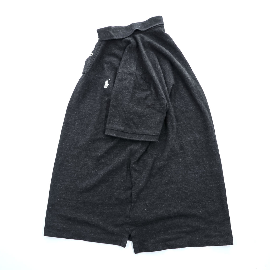Polo Ralph Lauren ポロシャツ L グレー スモールポニー ロゴ 刺繍 CUSTOM SLIM FIT