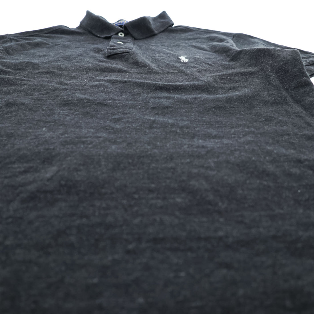 Polo Ralph Lauren ポロシャツ L グレー スモールポニー ロゴ 刺繍 CUSTOM SLIM FIT