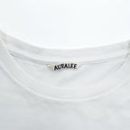 AURALEE 日本製 シームレス 五分袖 Tシャツ SEAMLESS CREW NECK HALF SLEEVE TEE 4 ホワイト A7ST03ST