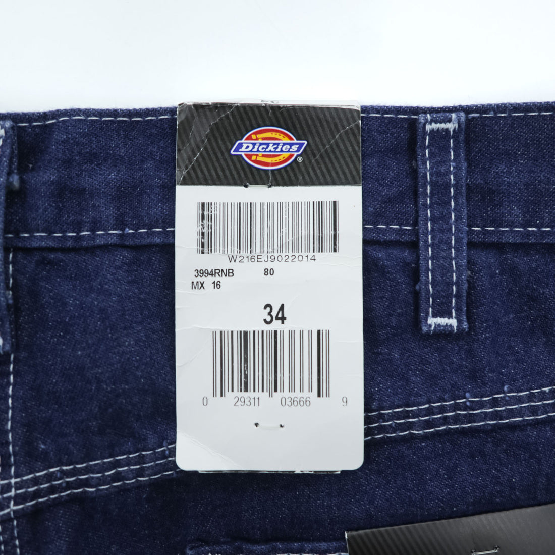 Dickies デニム ペインターショーツ ショートパンツ ハーフパンツ W34 インディゴ ブルー CARPENTER SHORT RELAXED FIT 3994RNB 未使用品