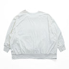 Ground Y (Yohji Yamamoto) サイドボタン 長袖カットソー リブ袖 スウェット ホワイト GI-T10-040 日本製