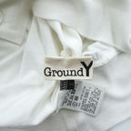Ground Y (Yohji Yamamoto) サイドボタン 長袖カットソー リブ袖 スウェット ホワイト GI-T10-040 日本製