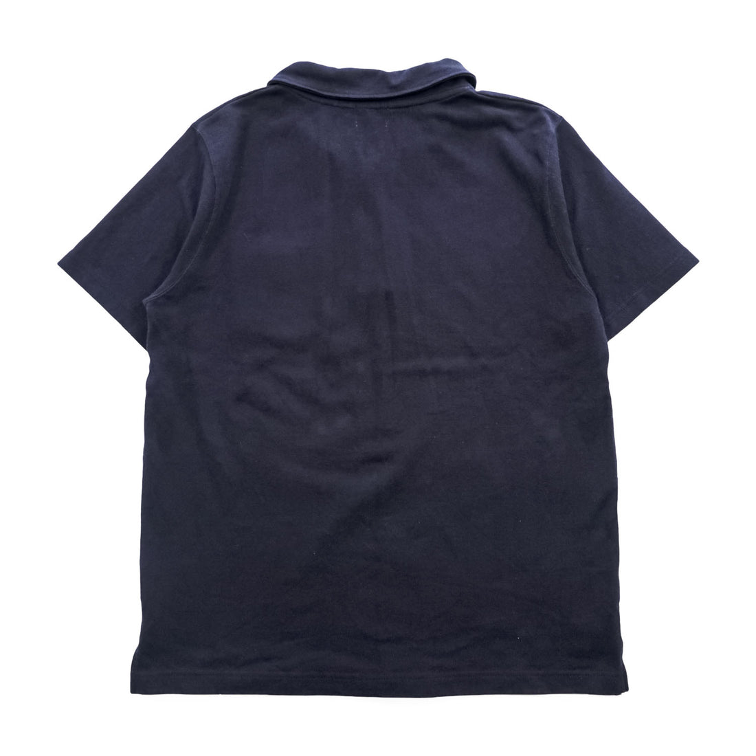 BURGUS PLUS 日本製 ショールカラー ポロシャツ M ネイビー Shawl Collar Polo Shirt ヘチマ襟 アンカーボタン マリン HINOYA HBP-011