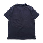BURGUS PLUS 日本製 ショールカラー ポロシャツ M ネイビー Shawl Collar Polo Shirt ヘチマ襟 アンカーボタン マリン HINOYA HBP-011