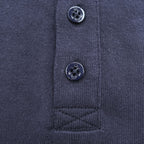 BURGUS PLUS 日本製 ショールカラー ポロシャツ M ネイビー Shawl Collar Polo Shirt ヘチマ襟 アンカーボタン マリン HINOYA HBP-011