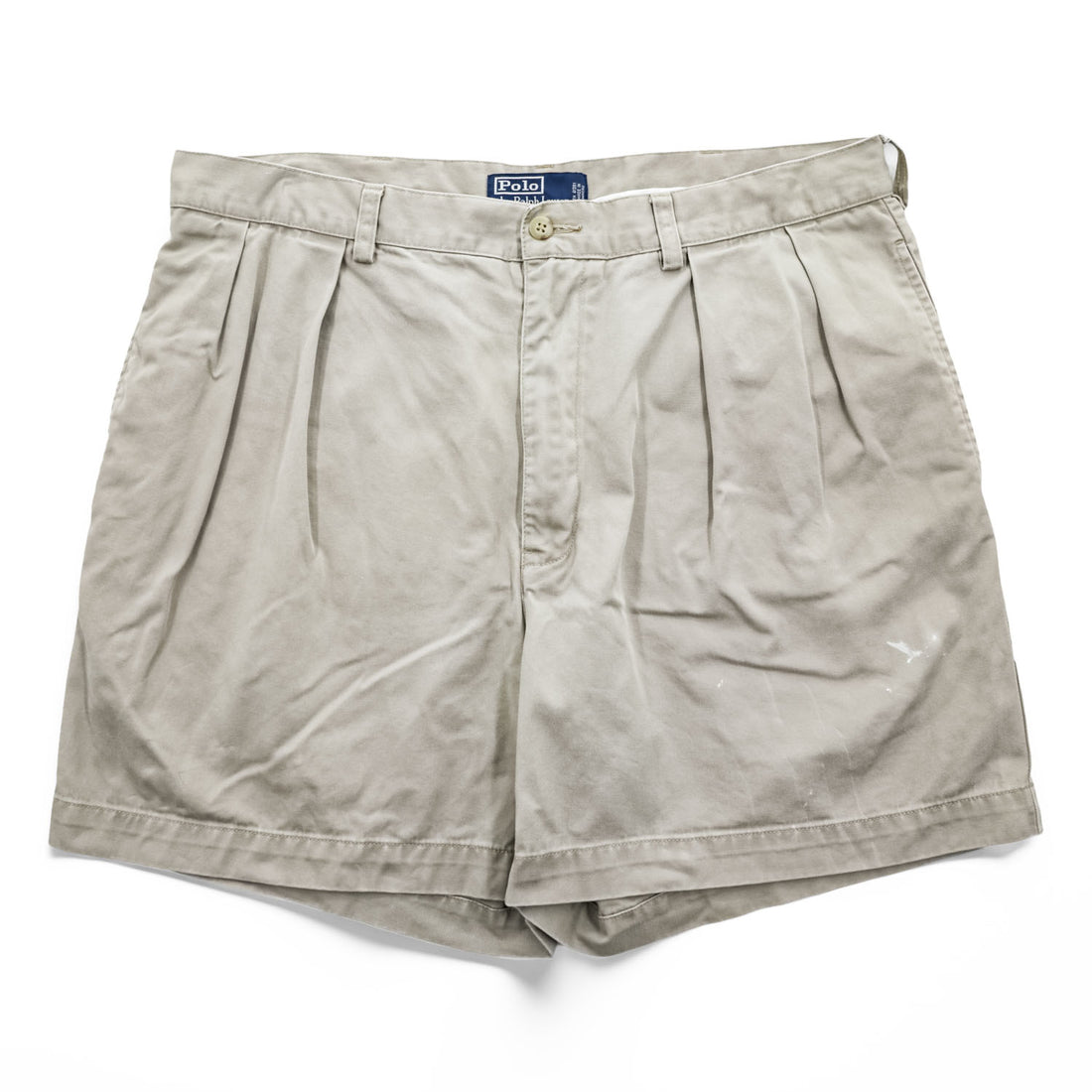 Polo Ralph Lauren 90年代 ヴィンテージ プリーツショーツ ANDREW SHORT ポロチノ ショートパンツ ハーフパンツ L ベージュ 2タック