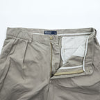 Polo Ralph Lauren 90年代 ヴィンテージ プリーツショーツ ANDREW SHORT ポロチノ ショートパンツ ハーフパンツ L ベージュ 2タック