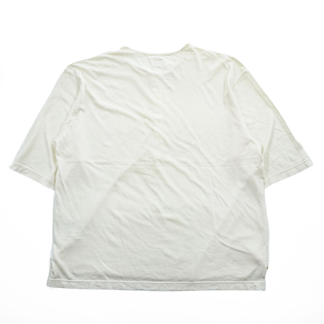 J.S HOMESTEAD ( JOURNAL STANDARD ) 日本製 ヘンリーネック ルーズシルエット ネップ Tシャツ M ホワイト UNION MADE 21-071-470-1570-2-0