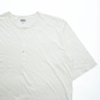 J.S HOMESTEAD ( JOURNAL STANDARD ) 日本製 ヘンリーネック ルーズシルエット ネップ Tシャツ M ホワイト UNION MADE 21-071-470-1570-2-0