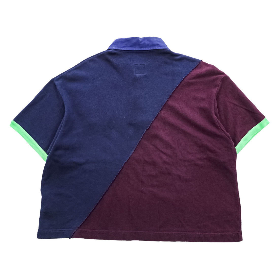FACETASM 日本製 BEAMS別注 ワイド 切替 ポロシャツ SWITCHED POLO SHIRT L ネイビー ワッペン RBS-TEE-M01