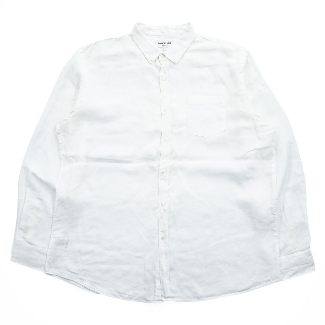 COUNTRY ROAD アイリッシュリネン 長袖シャツ XXL ホワイト 麻 ビッグサイズ REGULAR FIT ボタンダウン