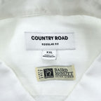 COUNTRY ROAD アイリッシュリネン 長袖シャツ XXL ホワイト 麻 ビッグサイズ REGULAR FIT ボタンダウン