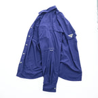 Columbia バハマII フィッシングシャツ ナイロン 長袖シャツ L ネイビー メッシュ BAHAMA 2 PFG フィッシング OMNI-SHADE UPF50 ボタンダウン FM7048