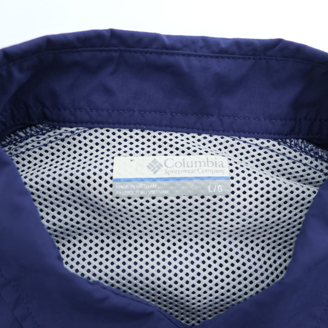 Columbia バハマII フィッシングシャツ ナイロン 長袖シャツ L ネイビー メッシュ BAHAMA 2 PFG フィッシング OMNI-SHADE UPF50 ボタンダウン FM7048