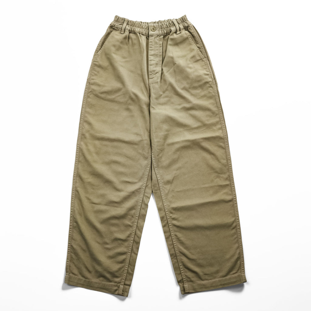 HARVESTY 日本製 ワイド イージーパンツ M ベージュ LOOSE TROUSERS SERGE ルーズトラウザー サージ A12013-1
