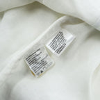 Tommy Bahama リネン100% 長袖 アロハシャツ L ホワイト ブルー 刺繍 パームツリー