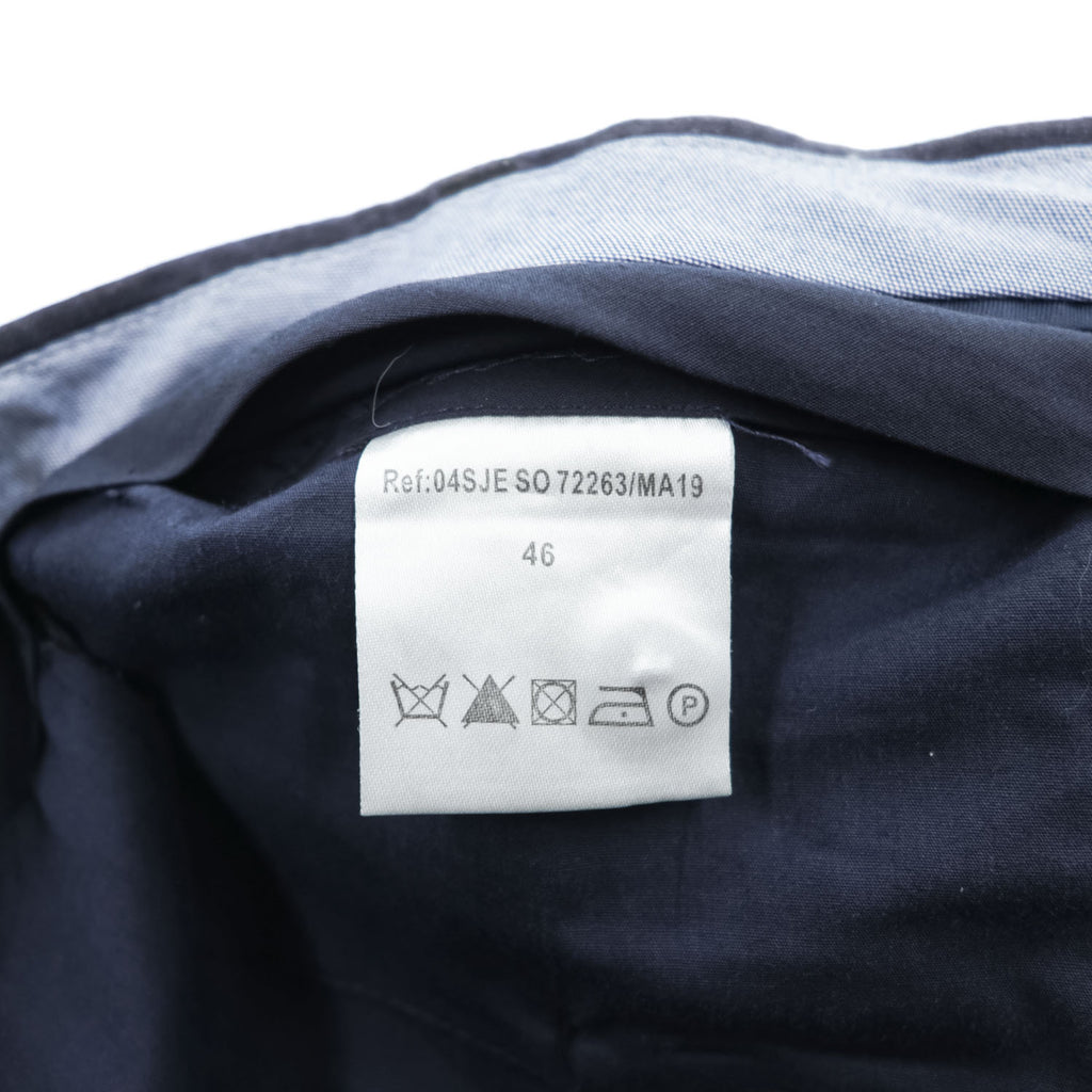 JEREM BLACK COLLECTION リネン スラックス サマー スーツ ドレスパンツ M ダークネイビー 麻 インディゴ