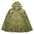 Eddie Bauer マウンテンパーカー レインジャケット L グリーン 防水 ドローコード フード着脱式 ダブルジップ WEATHER EDGE 102