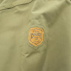 Eddie Bauer マウンテンパーカー レインジャケット L グリーン 防水 ドローコード フード着脱式 ダブルジップ WEATHER EDGE 102