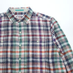 Tommy Bahama リネン100% 長袖 シャツ L マドラスチェック 麻 マルチカラー インド製