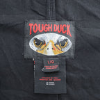 TOUGH DUCK ダブルニー ダック オーバーオール L ブラック キャンバス フルジップ ワーク ビブ サロペット