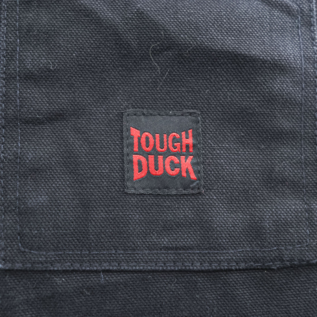 TOUGH DUCK ダブルニー ダック オーバーオール L ブラック キャンバス フルジップ ワーク ビブ サロペット