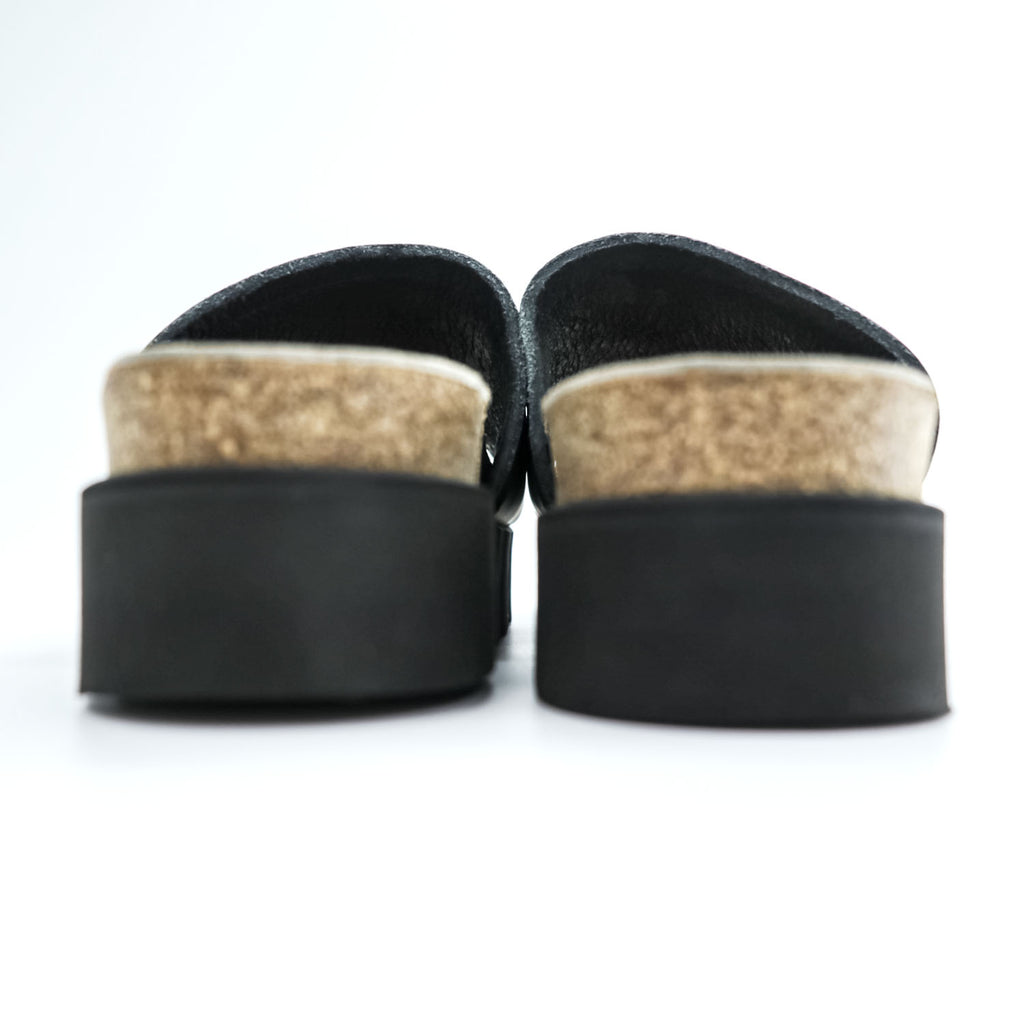 Hender Scheme キャタピラー caterpillar スライド サンダル 26cm ブラック レザー 厚底 コルクフットベッド