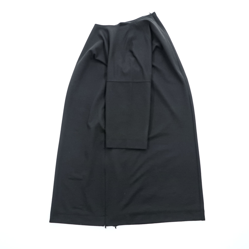 HaaT ISSEY MIYAKE ORJ サイドジップ 半袖 ワンピース M ブラック ストレッチ HA85JT297 日本製