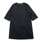 HaaT ISSEY MIYAKE ORJ サイドジップ 半袖 ワンピース M ブラック ストレッチ HA85JT297 日本製