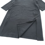 HaaT ISSEY MIYAKE ORJ サイドジップ 半袖 ワンピース M ブラック ストレッチ HA85JT297 日本製