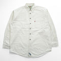 Levi's 90年代 ヴィンテージ 長袖 ホワイトデニム ワークシャツ L メタルボタン ダブルポケット