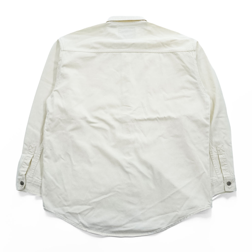 Levi's 90年代 ヴィンテージ 長袖 ホワイトデニム ワークシャツ L メタルボタン ダブルポケット